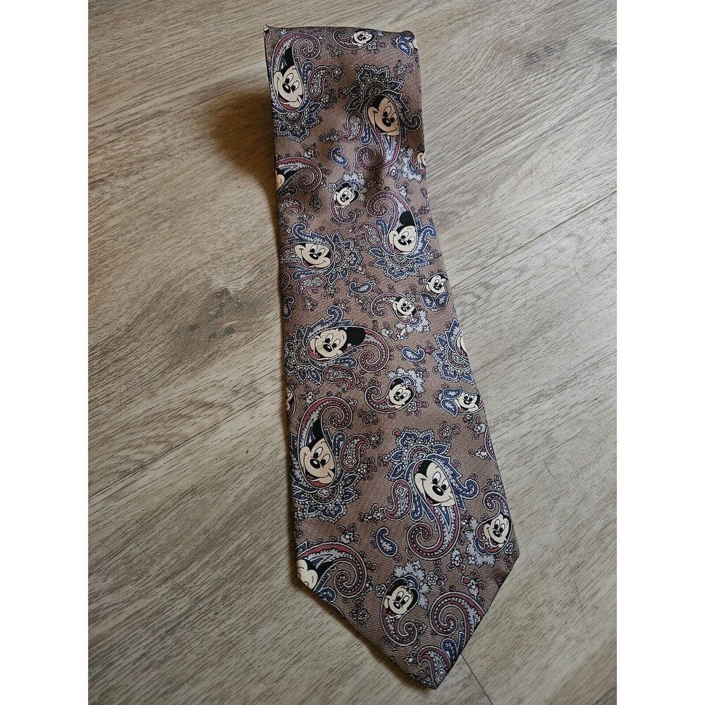 Vintage Disney Mickey Mouse Balancine "The Tie Works" Men's Silk Tie USA Made